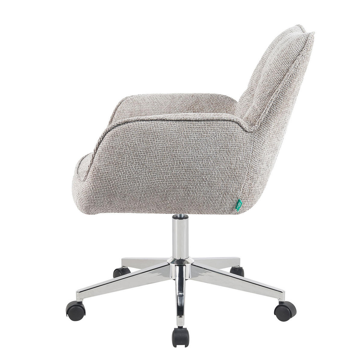 BÜROSTUHL Mika-Tabea - Chromfarben/Hellgrau, Textil/Metall (59/81/66cm) - DUBI Möbel