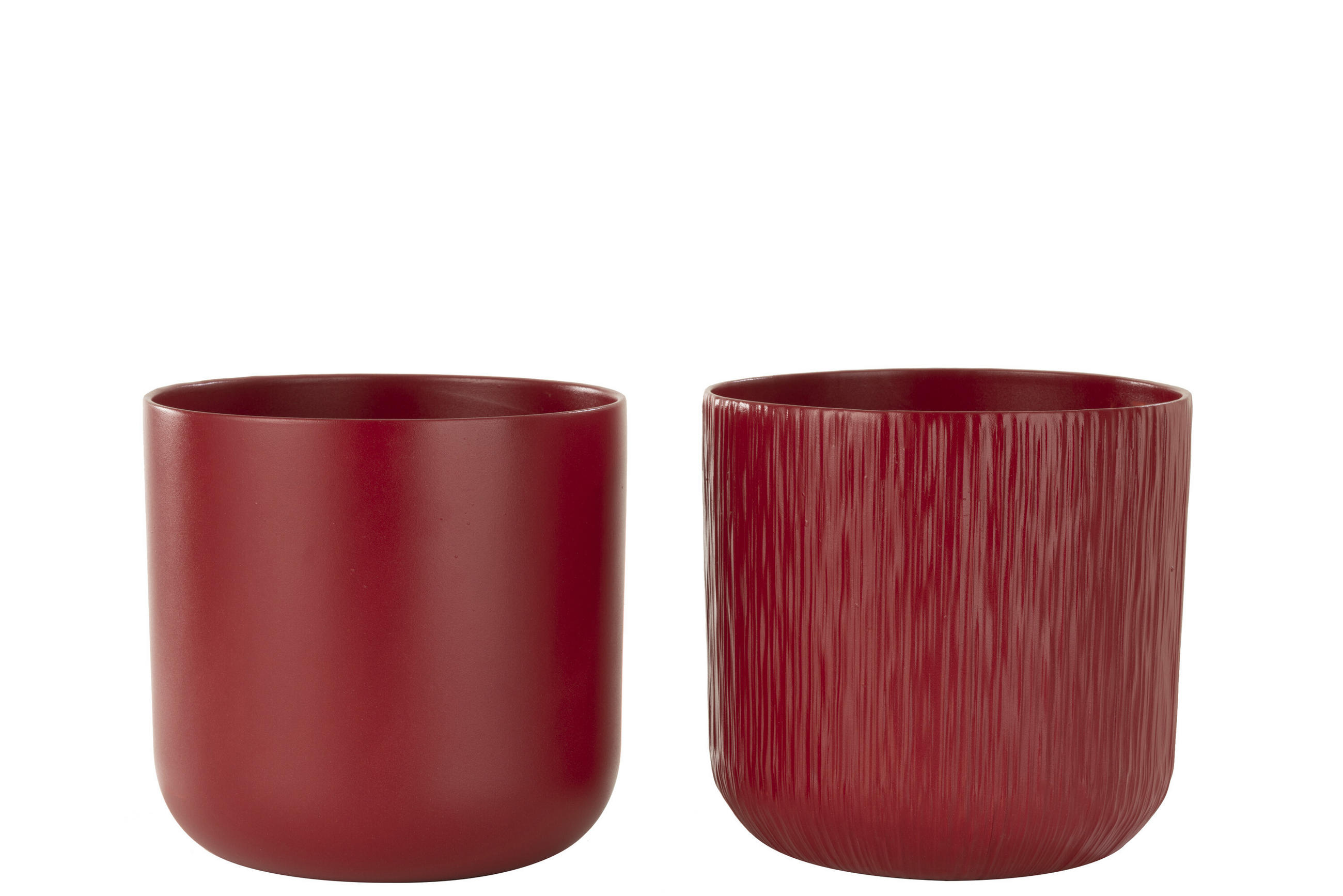 BLUMENTOPF GEN - Keramik - Rot - XL - 2er Set - Ø 20,5 cm - Rot, Keramik (20.5/20cm) - J-Line