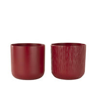 BLUMENTOPF GEN - Keramik - Rot - XL - 2er Set - Ø 20,5 cm - Rot, Keramik (20.5/20cm) - J-Line