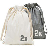 WEIHNACHTS-GESCHENKBEUTEL, 32/32 cm, Stoffbeutel, 4er Set - Grau, Kunststoff (32/1/32cm) - Dunedesign