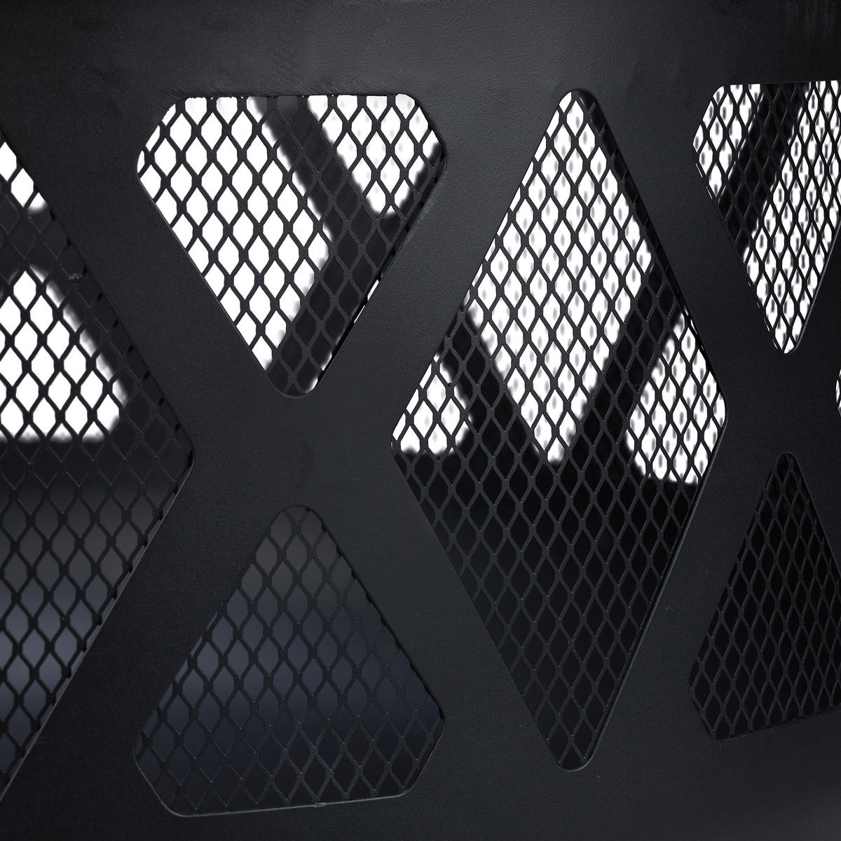 FEUERSCHALE - Schwarz, Metall (75/68.5/75cm) - Relaxdays