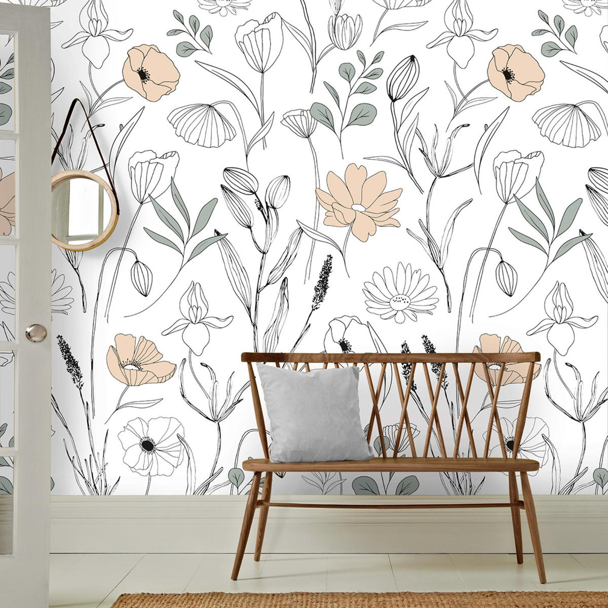 FOTOTAPETE Poppy 280x159cm - Multicolor, Papier/Kunststoff (159/1cm) - Art for the Home
