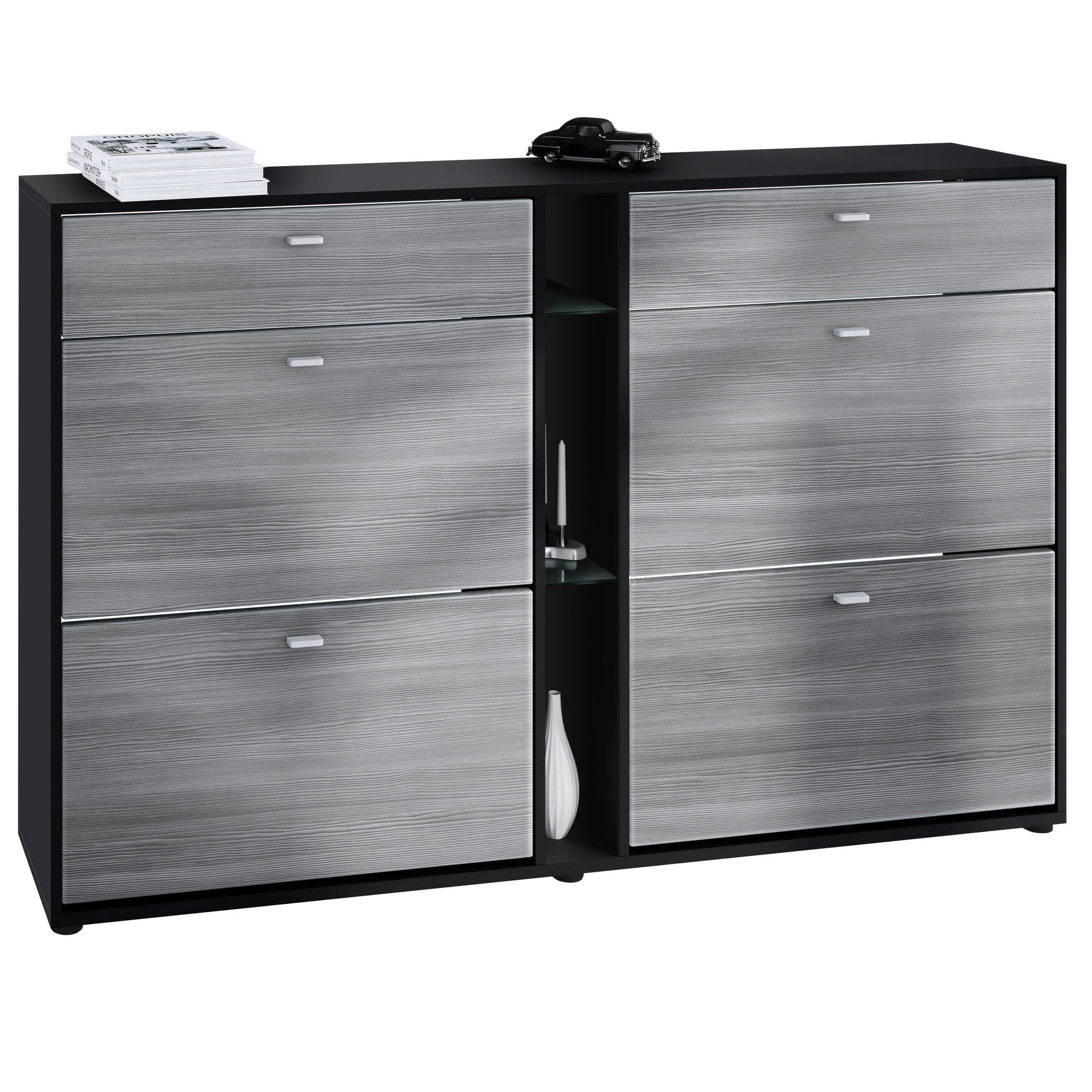 SCHUHSCHRANK Today Fronten in Avola-Anthrazit - Anthrazit, Holzwerkstoff (155.5/95/28cm) - Vladon