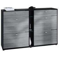 SCHUHSCHRANK Today Fronten in Avola-Anthrazit - Anthrazit, Holzwerkstoff (155.5/95/28cm) - Vladon