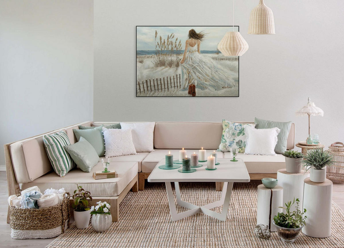 OLEJOMAĽBA 100/70 cm, Zvieratá - hnedá/biela, drevo/textil (100/70cm) - KUNSTLOFT