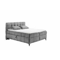BOXSPRINGBETT 180x200 inkl. Topper, Matratze unde Bettkasten - Schwarz/Grau, Holz/Kunststoff (180/200cm) - ed exciting design