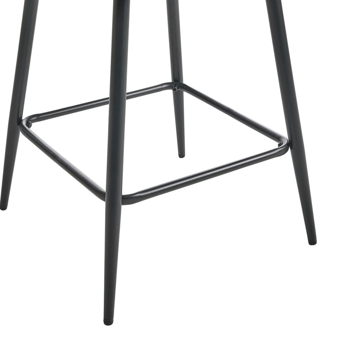 BARSTÜHLEN 2er-Set Taupe Sanilac - Taupe/Schwarz, Textil (51/91/44cm) - Beliani