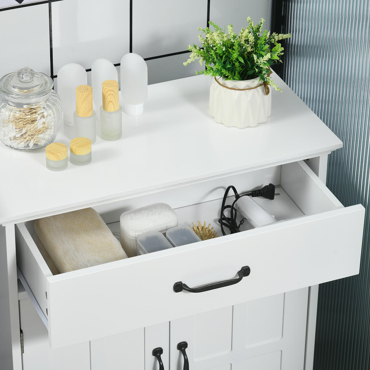 MIDISCHRANK DE-17337 Weiß - Weiß, Holzwerkstoff (30/75/60cm) - ComfortXL