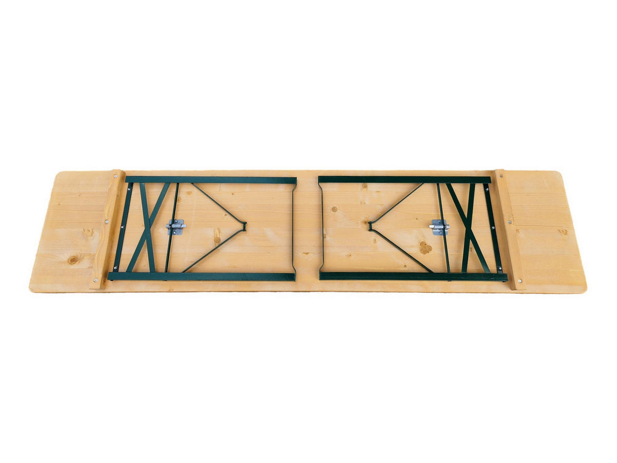 BIERZELTGARNITUR ALPENFEST PRO Premium QualitätMit Rückenlehne 77x220x50cm Fichtenholz - Eichefarben, Holz - CHEFGASTRO