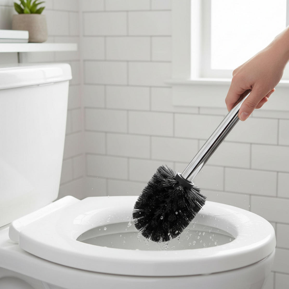 WC-BÜRSTENKOPF, Ersatz, 20 Stück, schwarz, 12 mm Gewinde, Toilettenbürste, WC-Bürste, Badezimmer, Ersatzkopf, Bürstenset, Hygienisch, Universal Set - Schwarz, Kunststoff (8/10cm) - Sena
