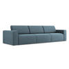 4-SITZER-SOFA Strukturstoff Stoff Blau - Blau/Schwarz, Kunststoff/Textil (314/80/103cm) - Makamii