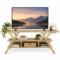 TV Stand Minerva Gold Eiche - Eichefarben/Goldfarben, Holzwerkstoff (120/55/35cm) - Decorotika