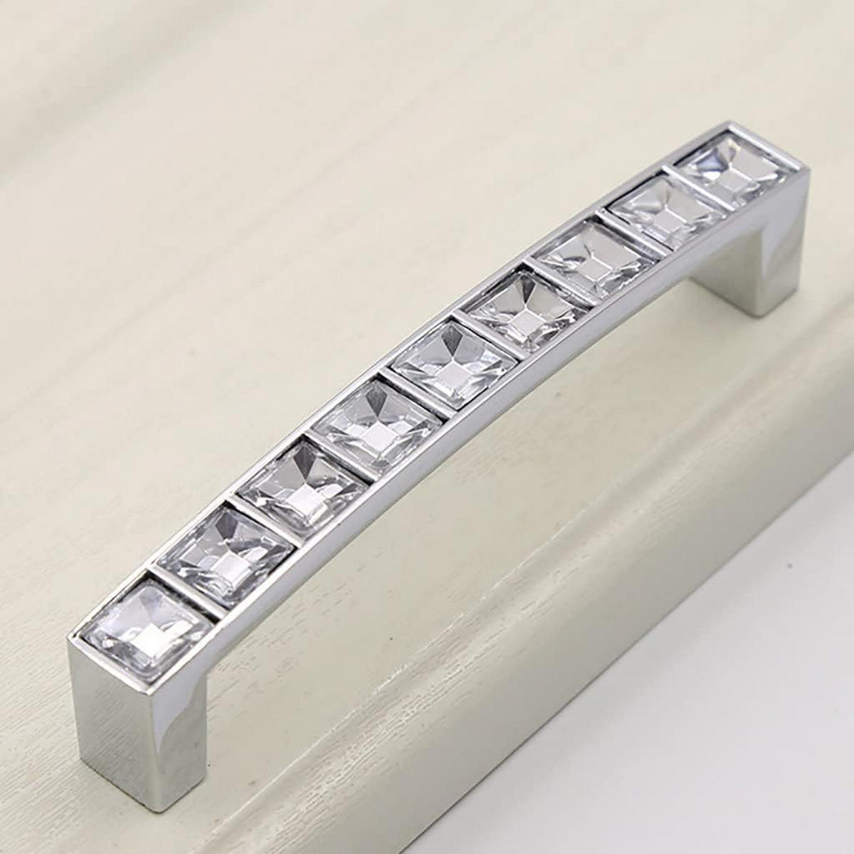 SCHRANKKNOPF Kristall 1er-Set - Silberfarben, Metall (2.4/1.4/10.7cm)