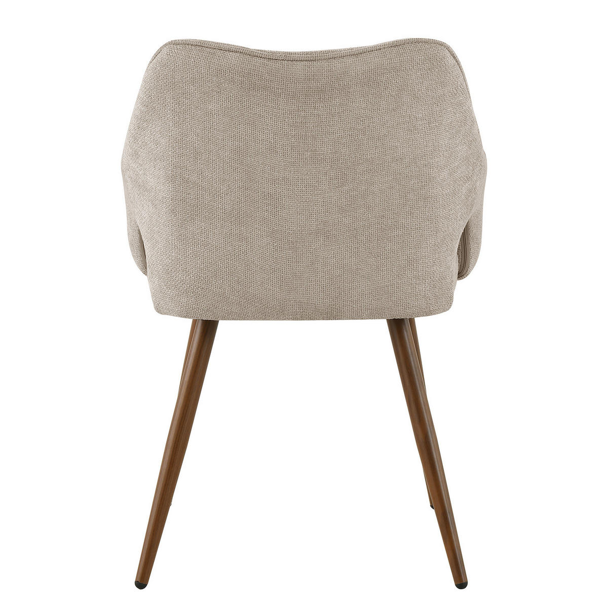 ARMLEHNENSTUHL - 2er-Set - Hellbraun, Textil/Metall (55/78/60cm) - home24