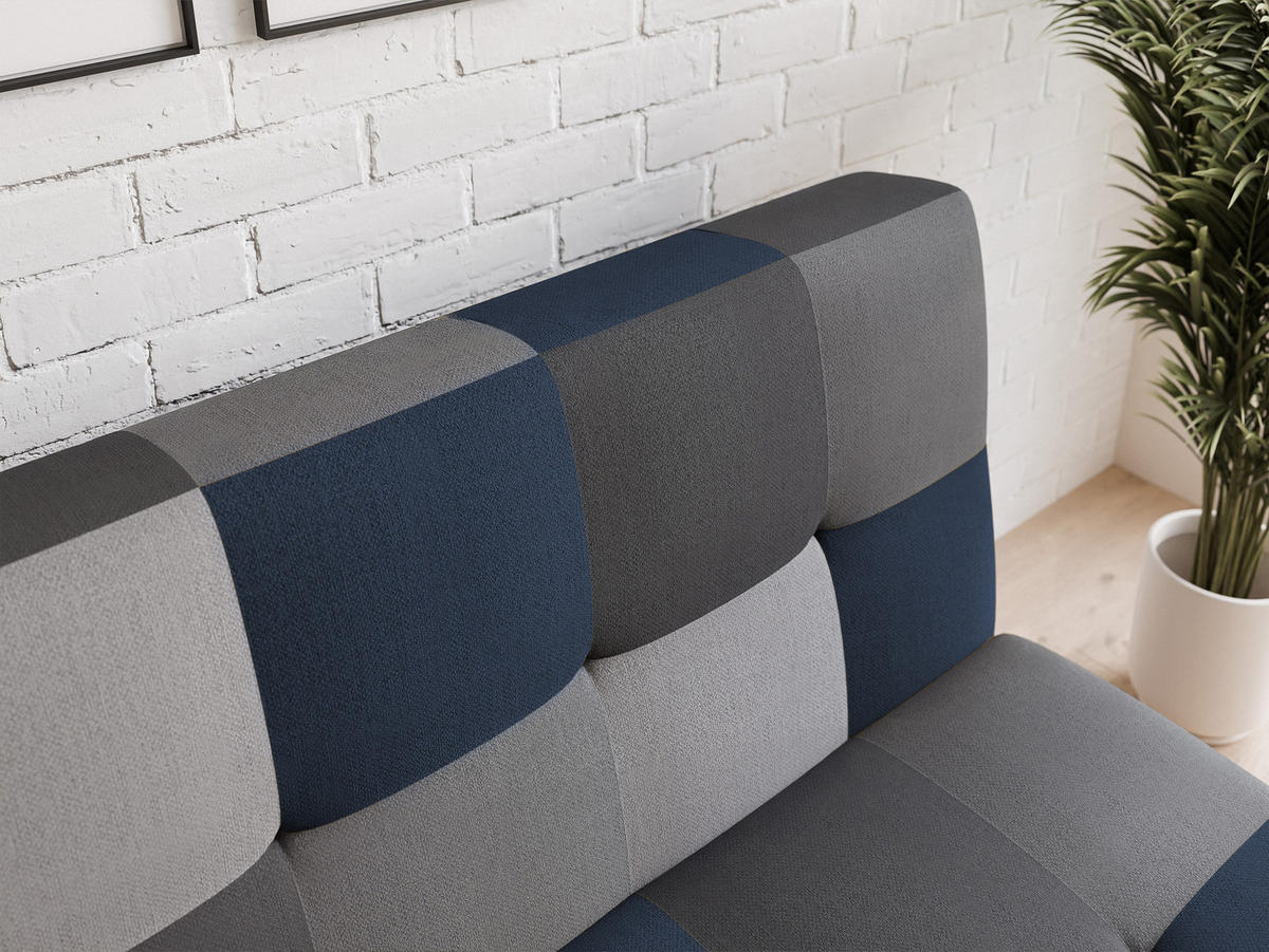 SCHLAFSOFA SKAL mit Bettkasten Anthrazit/Blau - Blau/Anthrazit, Holzwerkstoff/Kunststoff (200/85/90cm) - Idohome