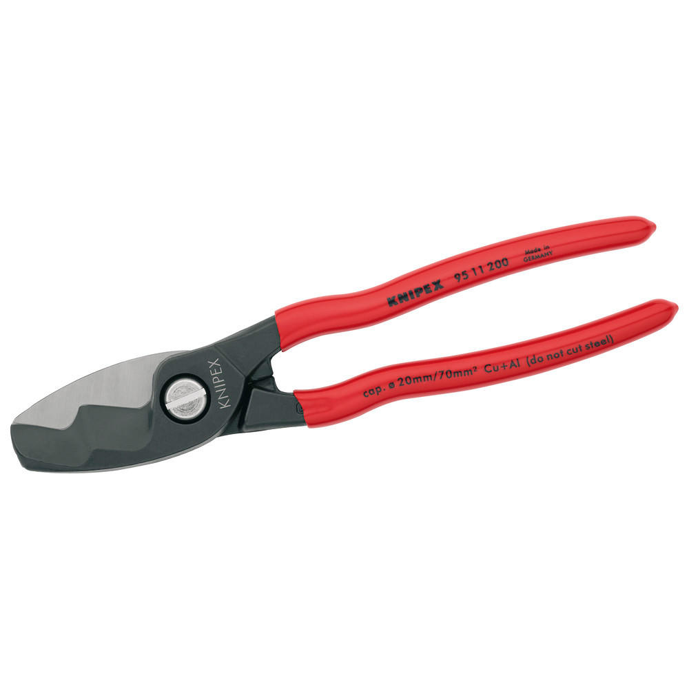 KABELSCHERE mit Doppelschneide, 200 mm - Multicolor, Kunststoff (200/21/15cm) - KNIPEX