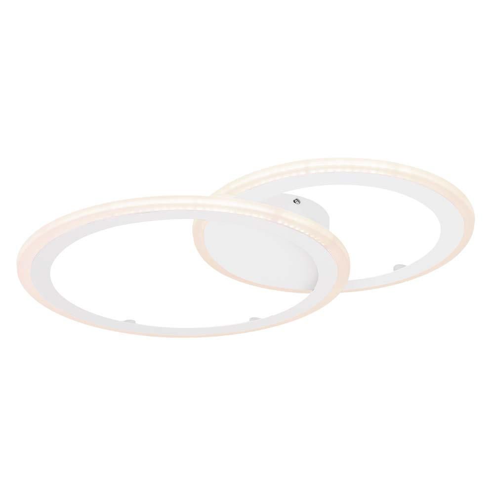 LED DECKENLEUCHTE FENNA Weiß Opal - Weiß, Metall (64.6/46.8/6cm)