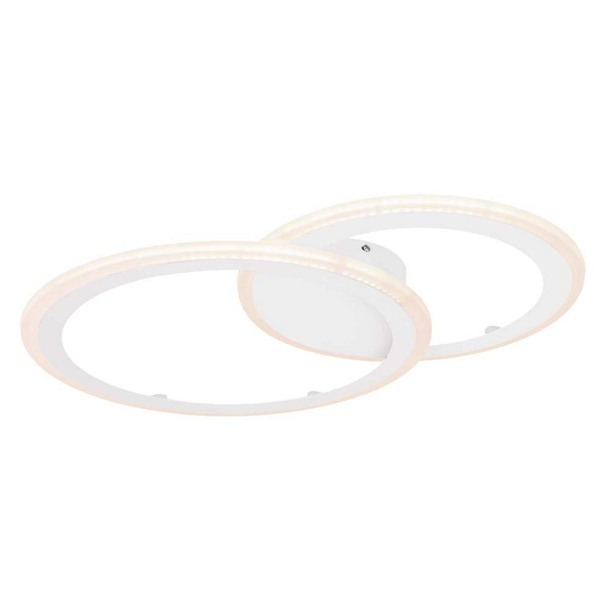 LED DECKENLEUCHTE FENNA Weiß Opal - Weiß, Metall (64.6/46.8/6cm)