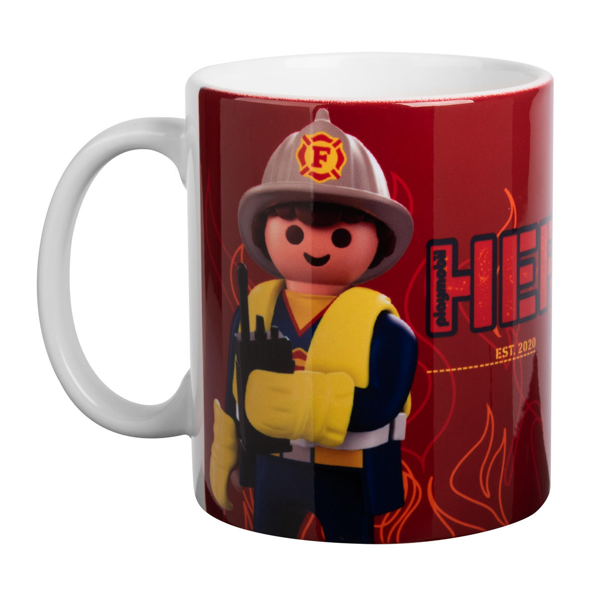 BECHER Playmobil City Action Feuerwehr Mehrfarbig 320 ml - Multicolor, Keramik (0.32L) - Playmobil