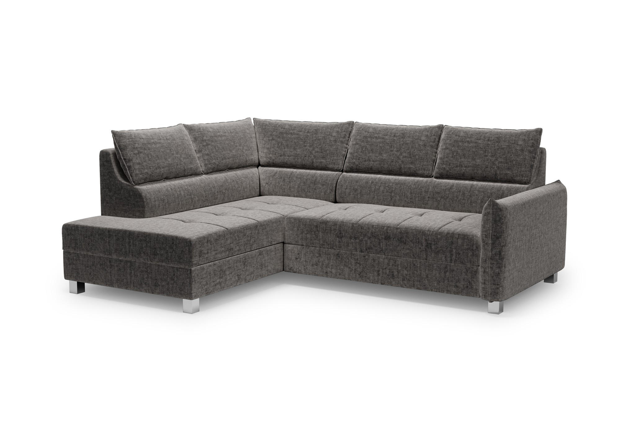ECKSOFA Marno - Schieferfarben, Holzwerkstoff/Textil (260/200cm) - Fun Möbel