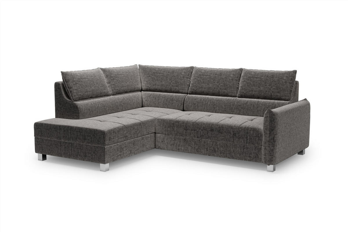 ECKSOFA Marno - Schieferfarben, Holzwerkstoff/Textil (260/200cm) - Fun Möbel