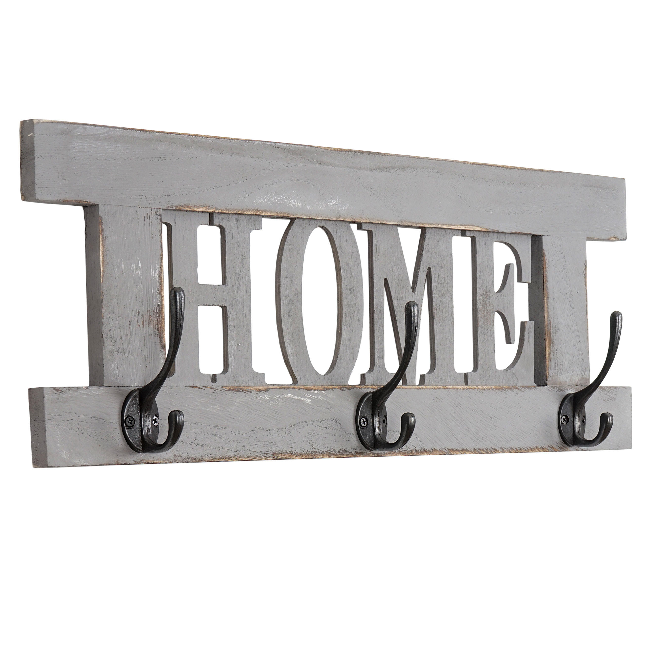 WANDGARDEROBE HOME SHABBY-LOOK Grau - Grau, Holz (55/21/7cm) - MCW