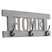WANDGARDEROBE HOME SHABBY-LOOK Grau - Grau, Holz (55/21/7cm) - MCW