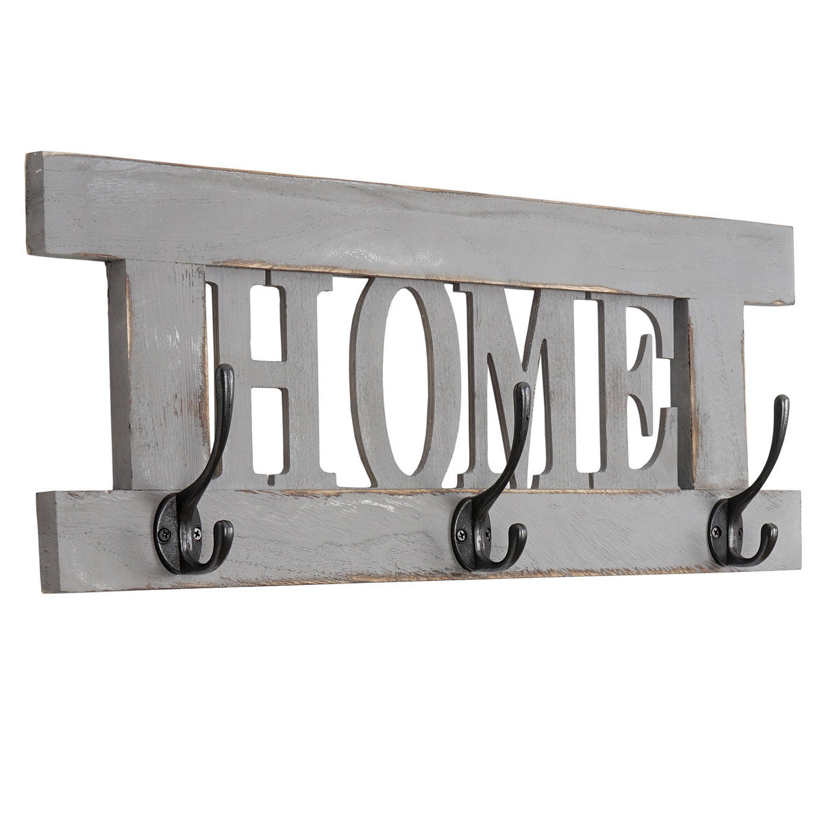 WANDGARDEROBE HOME SHABBY-LOOK Grau - Grau, Holz (55/21/7cm) - MCW