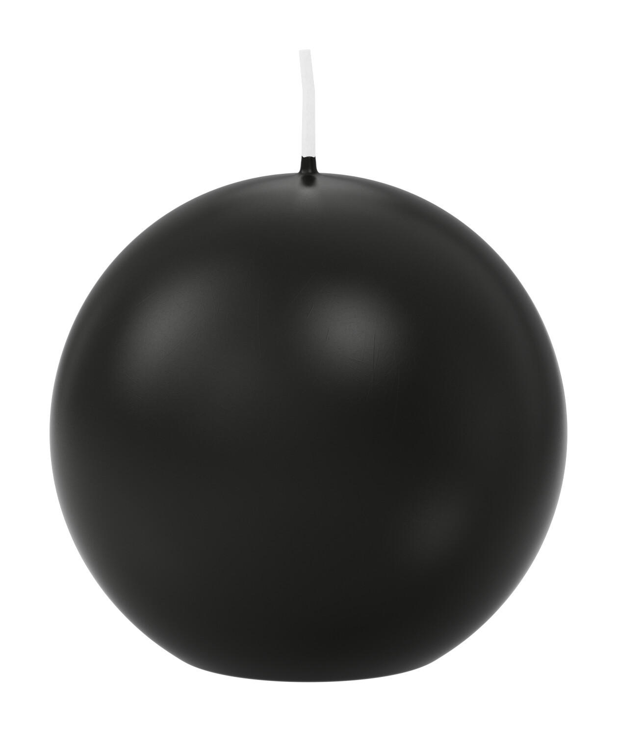 KUGELKERZEN Schwarz Ø 80 mm, 6 Stück - Schwarz, Paraffin (8/8/8cm) - Wiedemann Kerzen