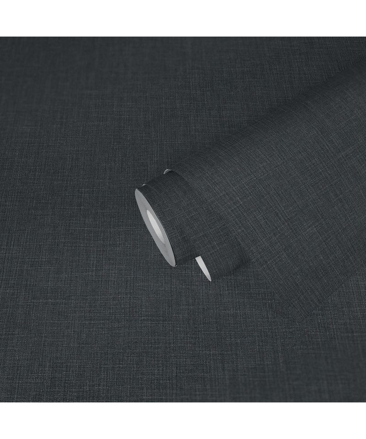VLIESTAPETE Schwarz 53/1005 cm - Schwarz, Textil (53/1cm) - KUNSTLOFT