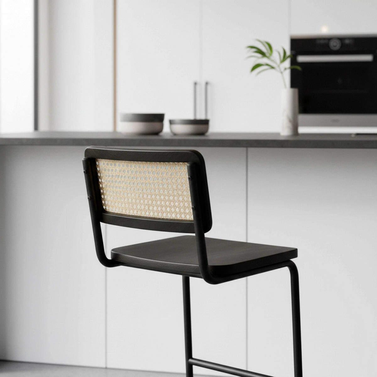 STUHL 2-tlg., Schwarz - Schwarz, Holz (55/96/45cm) - Oviala