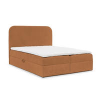 BOXBETT Amador Premium - Braun, Holzwerkstoff/Textil (180/220cm) - Fun Möbel