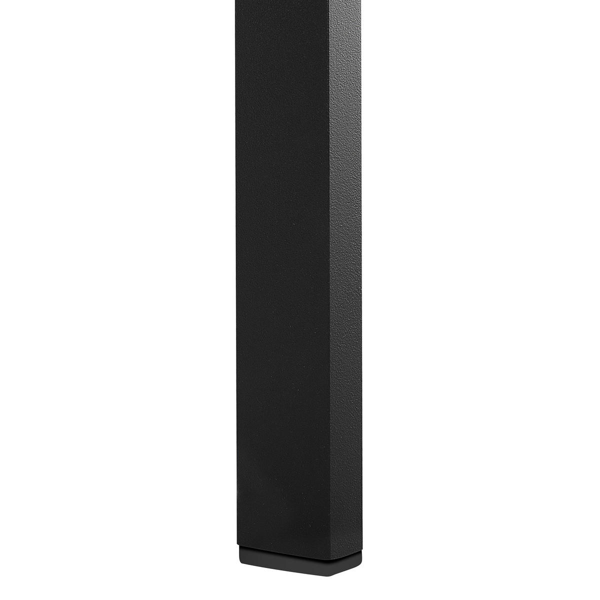 GARTENSTUHL 6er-Set Kunstholz grau/schwarz Como - Schwarz/Grau, Kunststoff (55/90/55cm) - Beliani