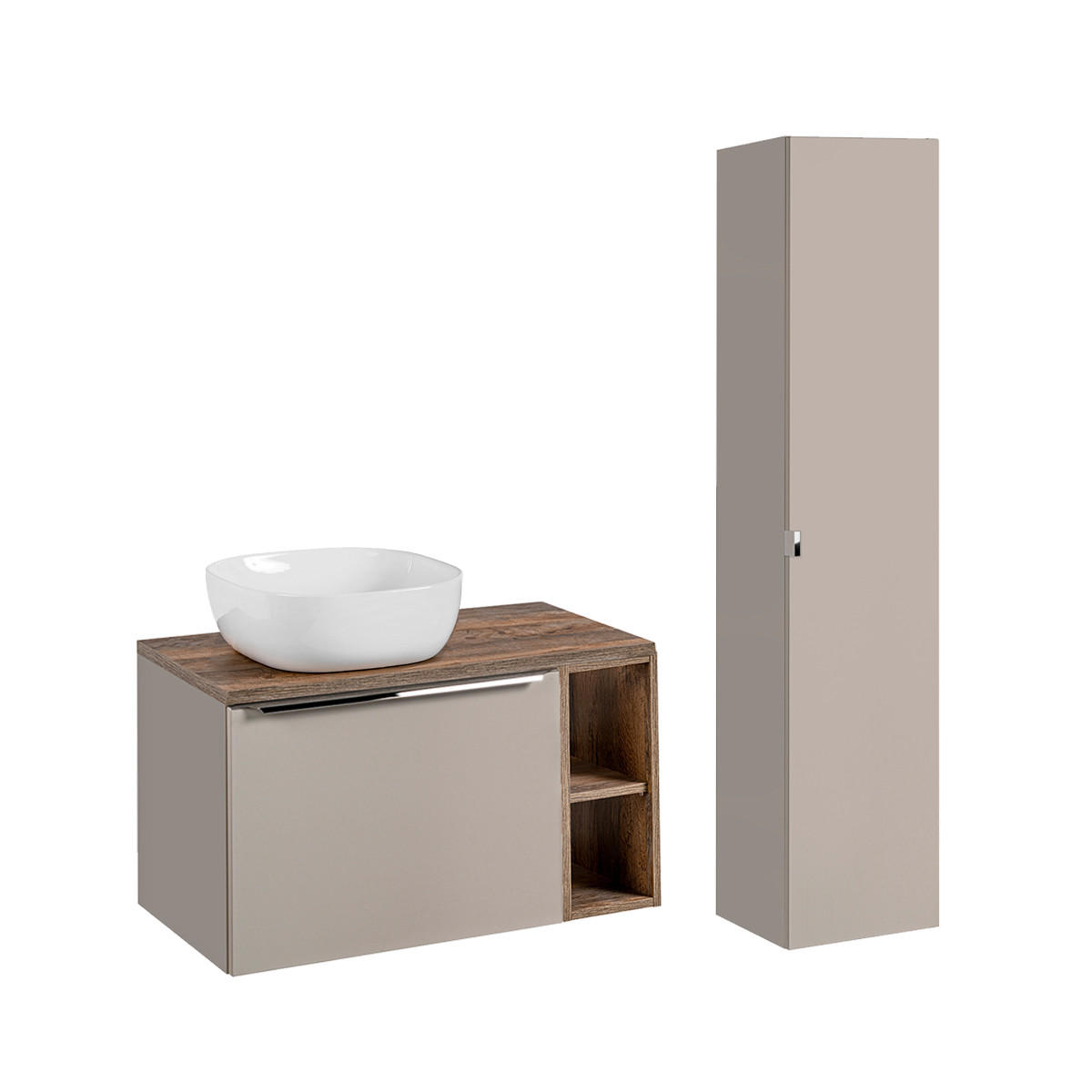 KOPALNIŠKO POHIŠTVO 80cm Éros 2-delni komplet Krtek - sivorjava, leseni material (80/48/46cm) - Petits-meubles