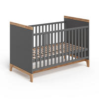 BABYBETT Malia Grau/Artisan 70x140 cm - Hellgrau/Grau, Holzwerkstoff - VitaliSpa