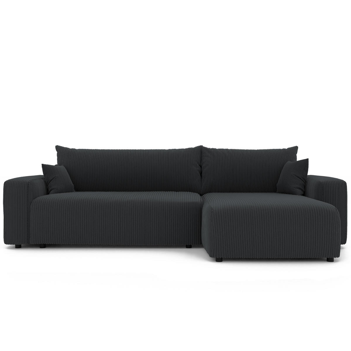ECKSOFA mit Schlaffunktion und Bettkasten, Grau - Grau, Holzwerkstoff/Textil (145/278cm) - Idohome
