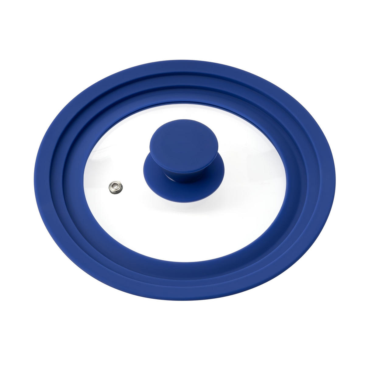 UNIVERSAL-GLASDECKEL, 16/18/20 cm, blau klein - Blau, Glas (20/20/5cm) - bremermann