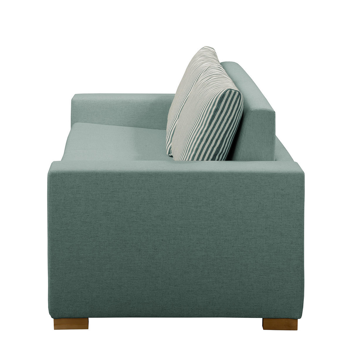 SCHLAFSOFA - Webstoff - Braun/Mintgrün, Birkenholz/Textil (190/90/90cm) - home24