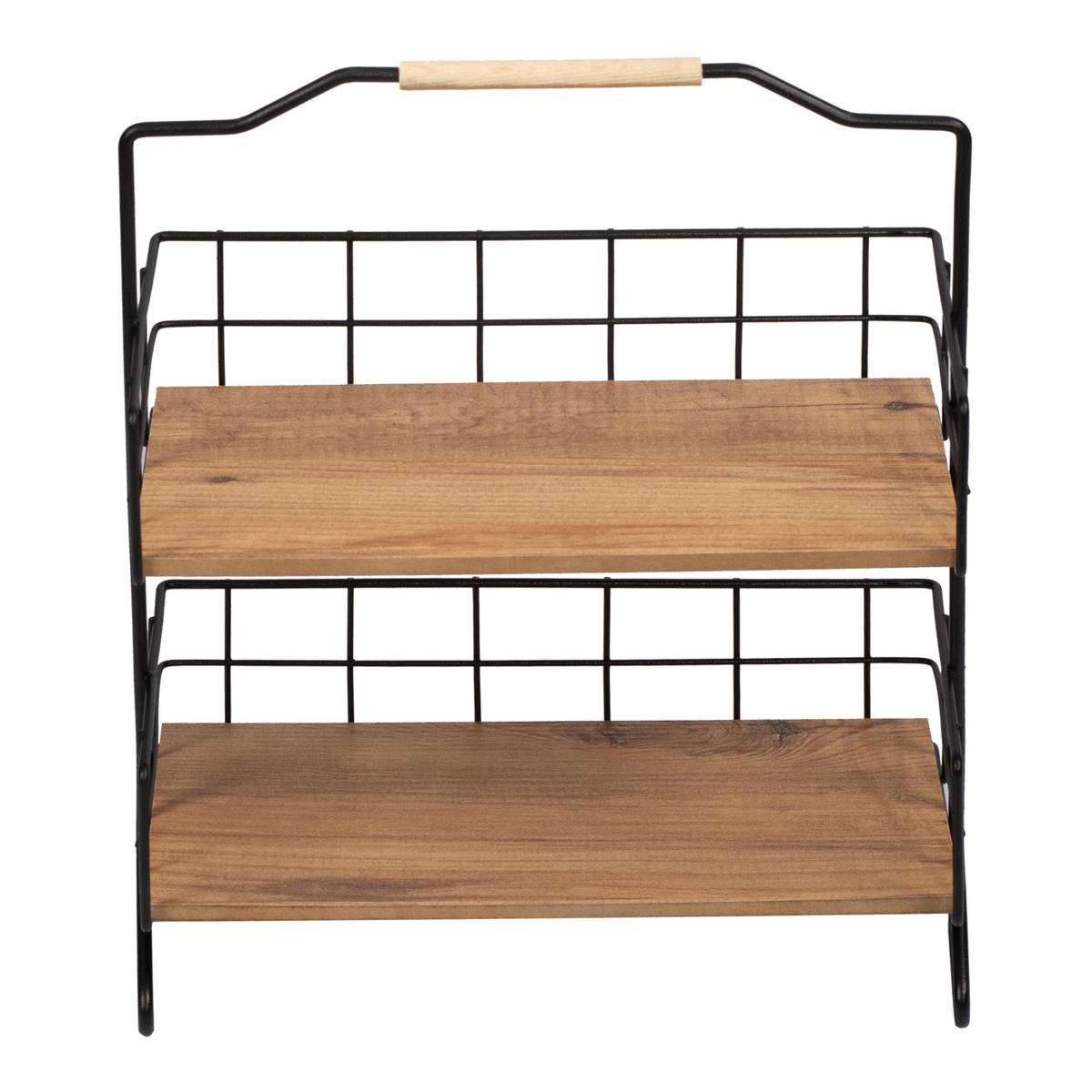 TISCHREGAL Sallingsund - Schwarz/Braun, Holzwerkstoff/Metall (32/41.5/15cm) - [en.casa]
