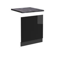FRONTBLENDE R-Line Schwarz Hochglanz 60 cm, AP Anthrazit - Schwarz Hochglanz/Anthrazit, Holzwerkstoff (60/57.2/1.6cm) - Vicco