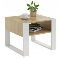 COUCHTISCH KAJA Artisan Eiche-Weiß 60/53,6/50 cm - Multicolor, Holzwerkstoff (53.6/60/50cm) - Matkam Möbel
