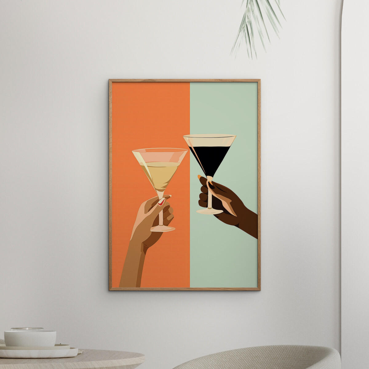 POSTER Andreas Magnusson - A Toast for Two - Orange, Papier (70/100/0.1cm) - Poster&Frame