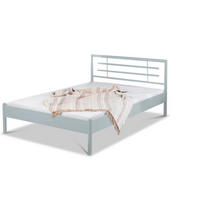 METALLBETT Lia / 90 x 210 cm / silberfarben - Silberfarben, Metall (90/210cm) - BED BOX