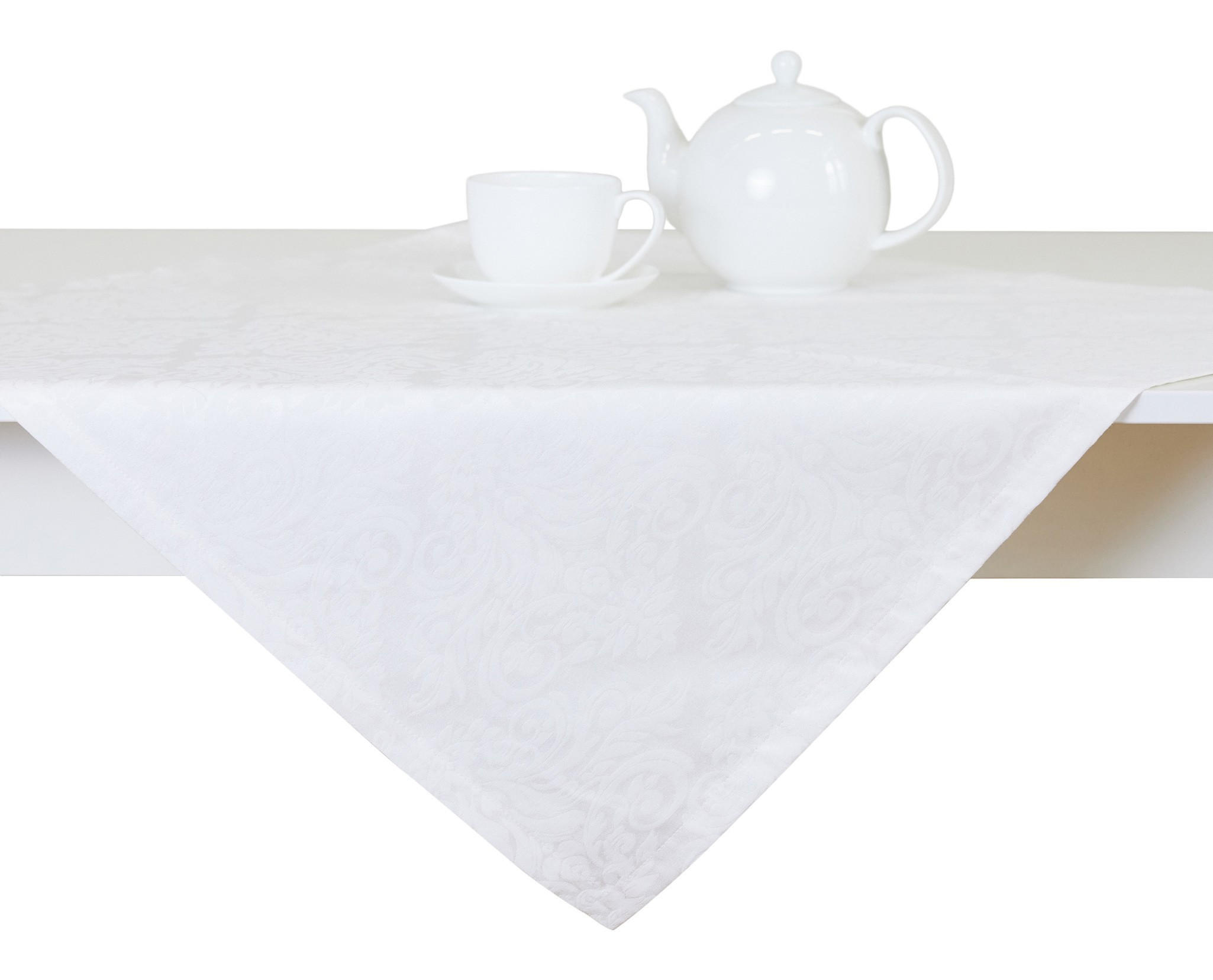 TISCHTUCH Cotini - Weiß, Textil (80/80/1cm) - home&you