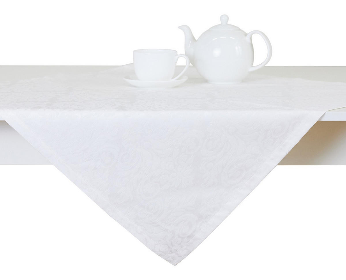TISCHTUCH Cotini - Weiß, Textil (80/80/1cm) - home&you