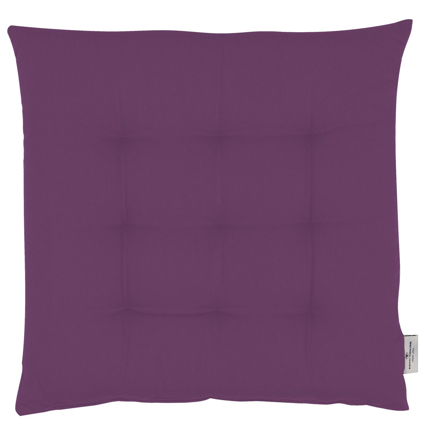 SITZKISSEN MIT 9 PUNKT-STEPPUNG DOVE - Brombeere, Textil (40/40/5cm) - Tom Tailor