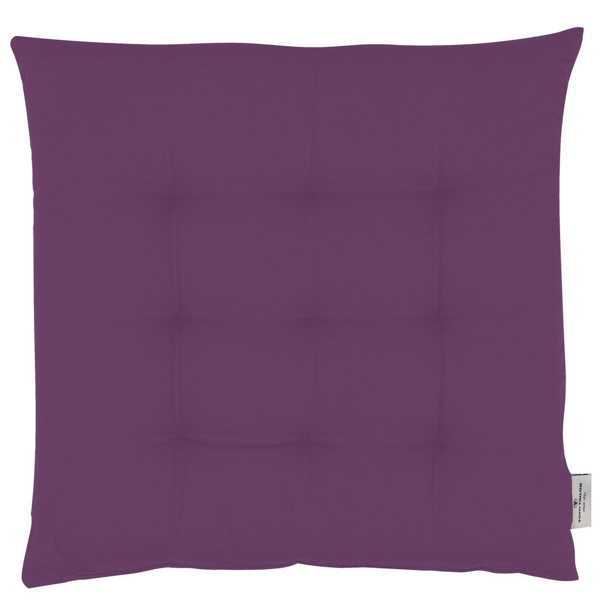SITZKISSEN MIT 9 PUNKT-STEPPUNG DOVE - Brombeere, Textil (40/40/5cm) - Tom Tailor
