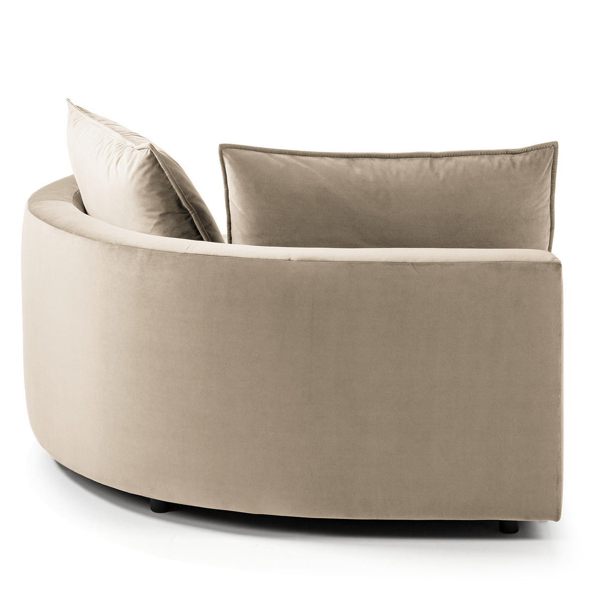 OTTOMANE - modular - Beige/Schwarz, Kunststoff/Textil (126/82/154cm) - home24