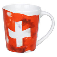 KAFFEEBECHER Flagge Schweiz - Naturfarben, Keramik (0.38L) - Könitz