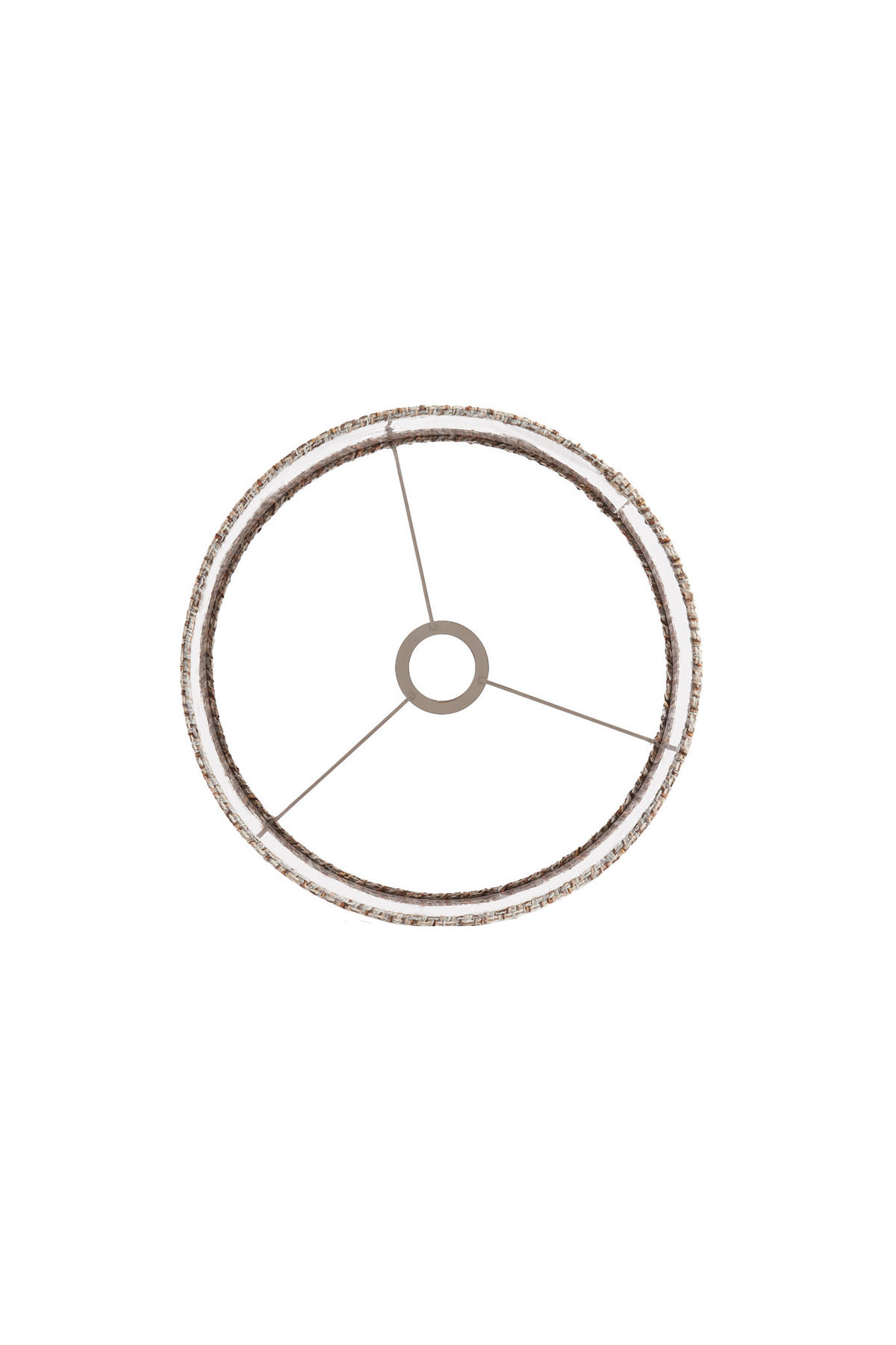 LAMPENSCHIRM Okavi Braun 30/30/32 cm - Braun, Textil (30/30/32cm) - Light & Living